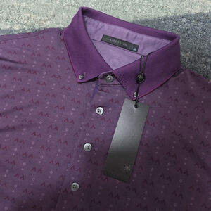 Greyson Deco Wolf Polo Nightshade Purple Mens Medium NWT Performance Golf